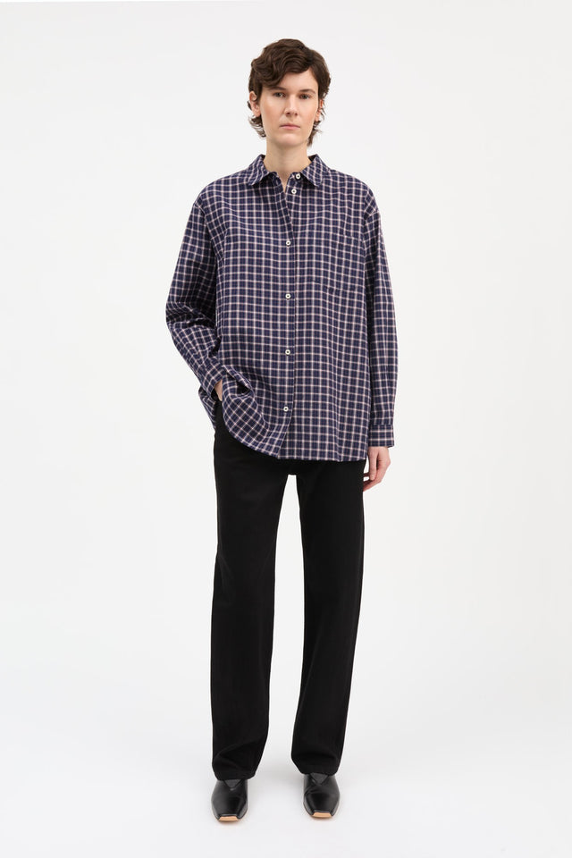 Skall Studio | EDGAR Shirt | Navy & White Check
