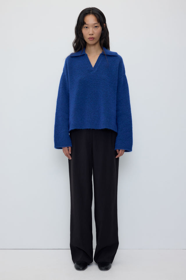 Rita Row | FIENO Sweater | Blue