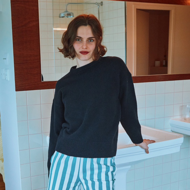 Poudre Organic | Pull AZALEE | Navy Blue