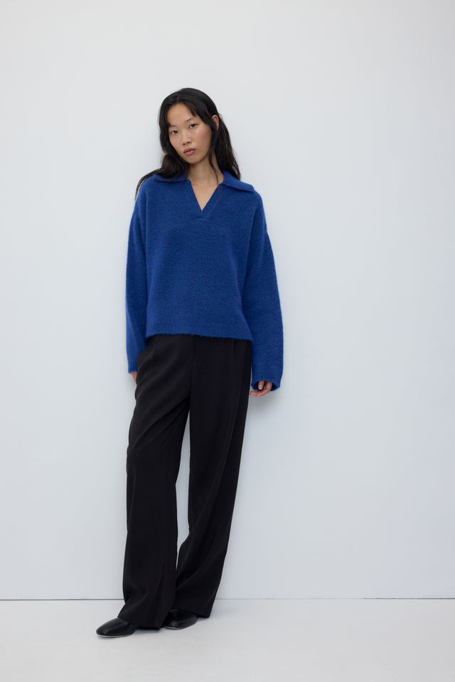 Rita Row | FIENO Sweater | Blue