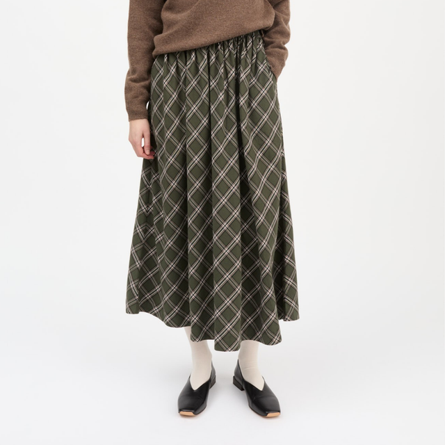 Skall Studio  | DAGNY Skirt | Green & White Check